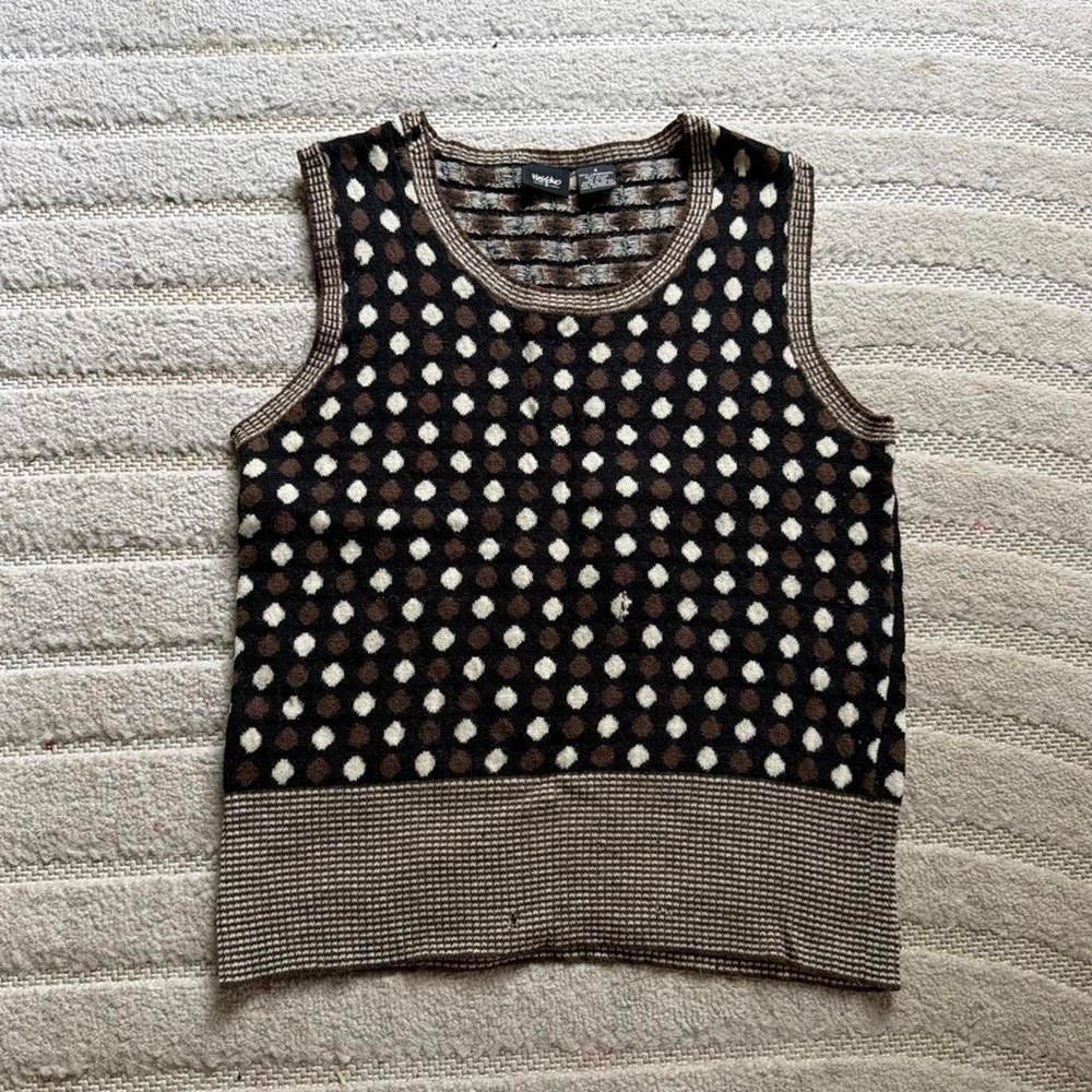 VTG Y2K Mossimo Wool Vest Sweater Small Women's Retro Boho Autumn Fall Outdoor
